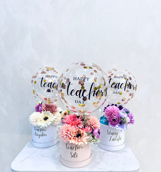 Confetti Balloon flower box